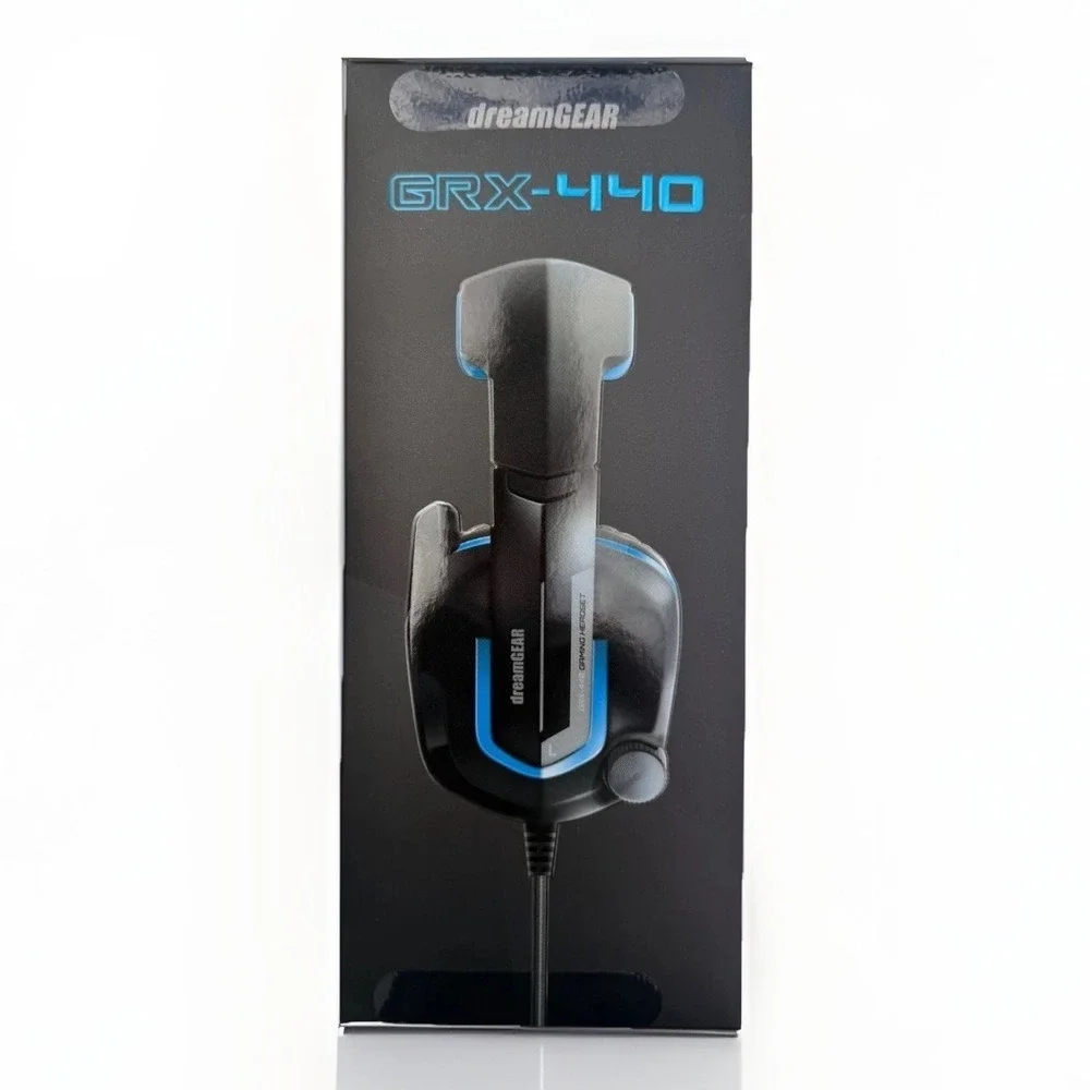 dreamGEAR GRX-440 Wired Headset for Nintendo Switch Lite/PS4/Xbox One Blue Black